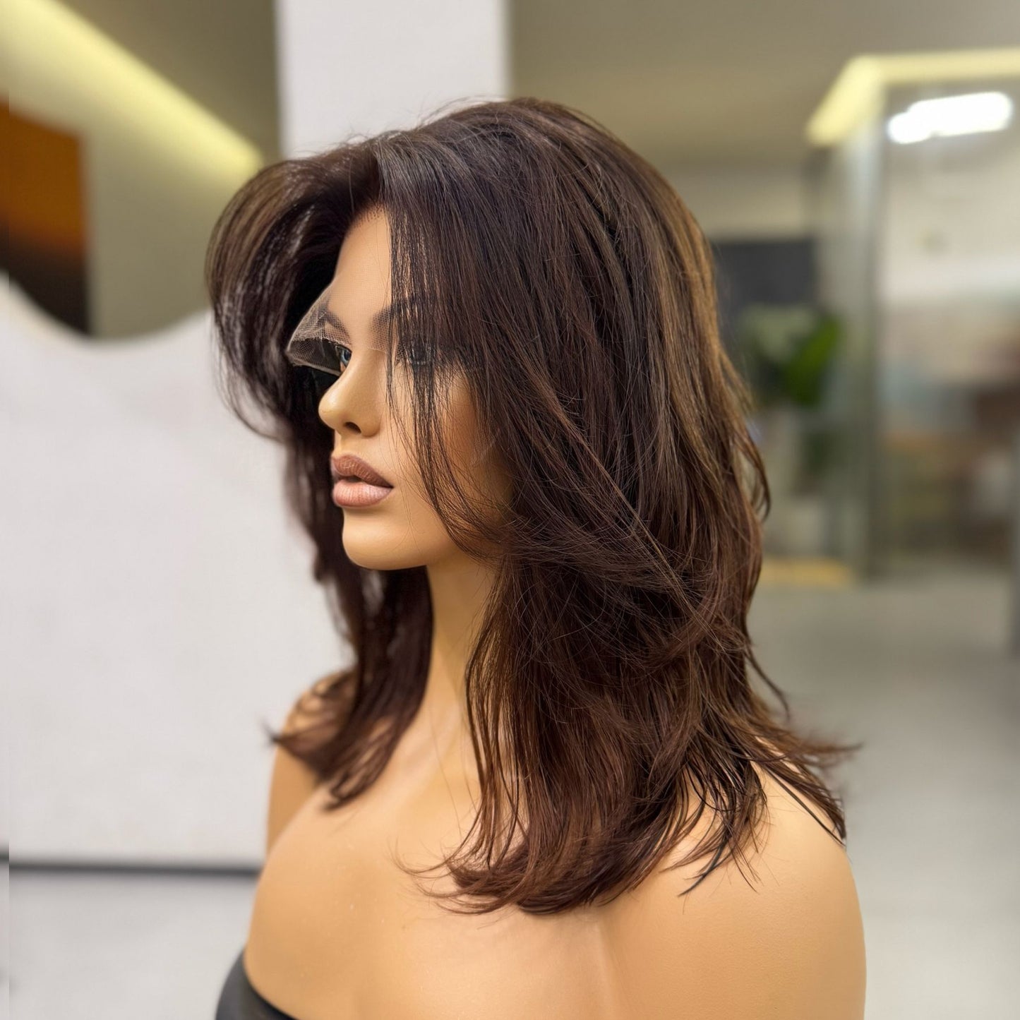 MEL - 16” Mocha Mousse Brown with Natural Highlights