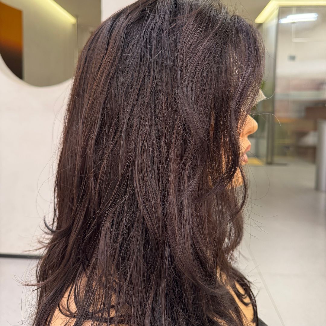 MILANA — Long Layered Curly Wig | 22” Natural to Soft Brown Ombre
