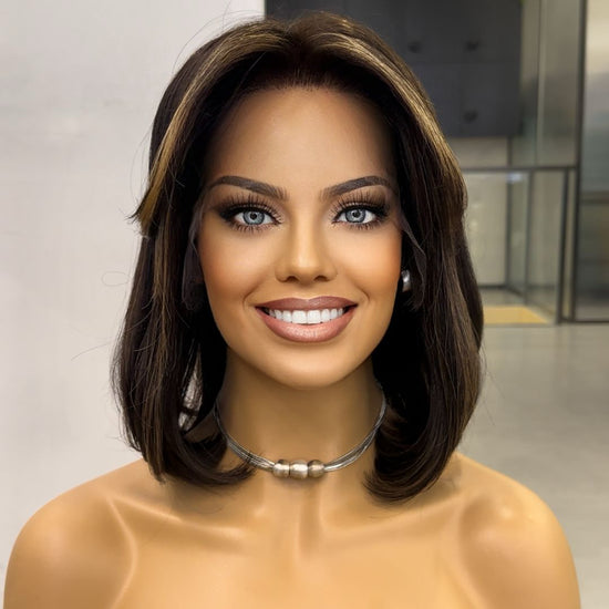 CHLOE | Honey Blonde Highlights On Dark Brown Hair CHLOE | Honey Blonde Highlights On Dark Brown Hair