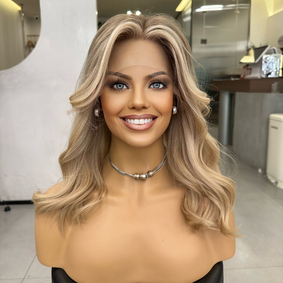 TAYLOR | Balayage rubio cremoso ombré de 40 cm