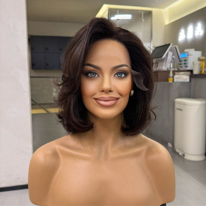 HARPER – 14" C-Shaped Curl | Natural Dark Brown | 140% Density
