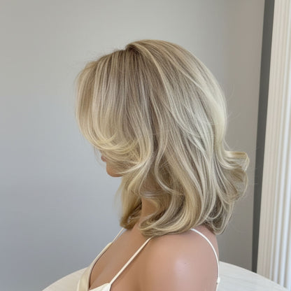MILA | Sandy Bronde Balayage Layers | 13×6 HD Swiss Lace — Fine-Denier Mongolian