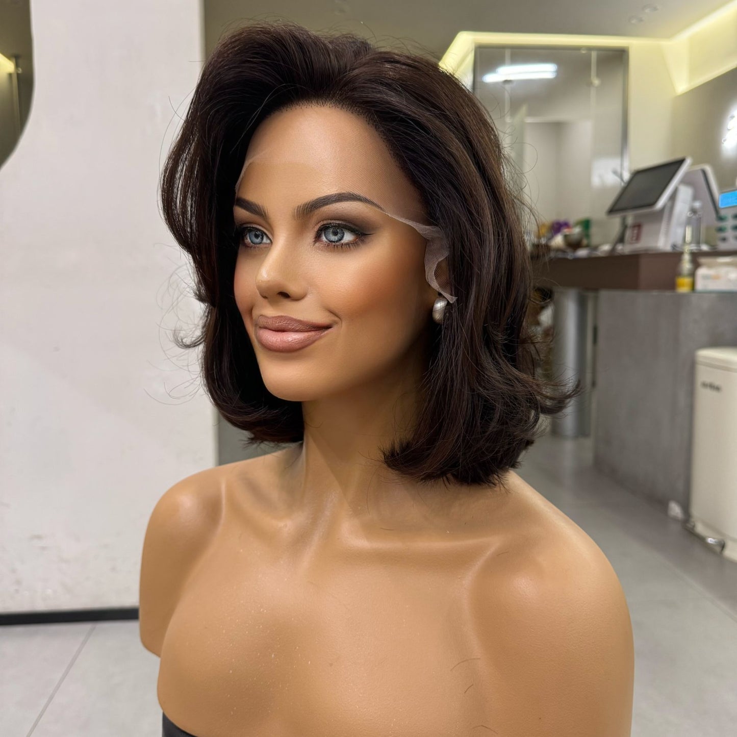 HARPER – 14" C-Shaped Curl | Natural Dark Brown | 140% Density