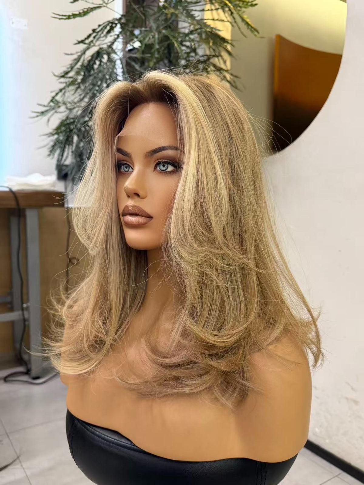 LAYLA | Sandy Blonde Balayage | Lace Top Wig