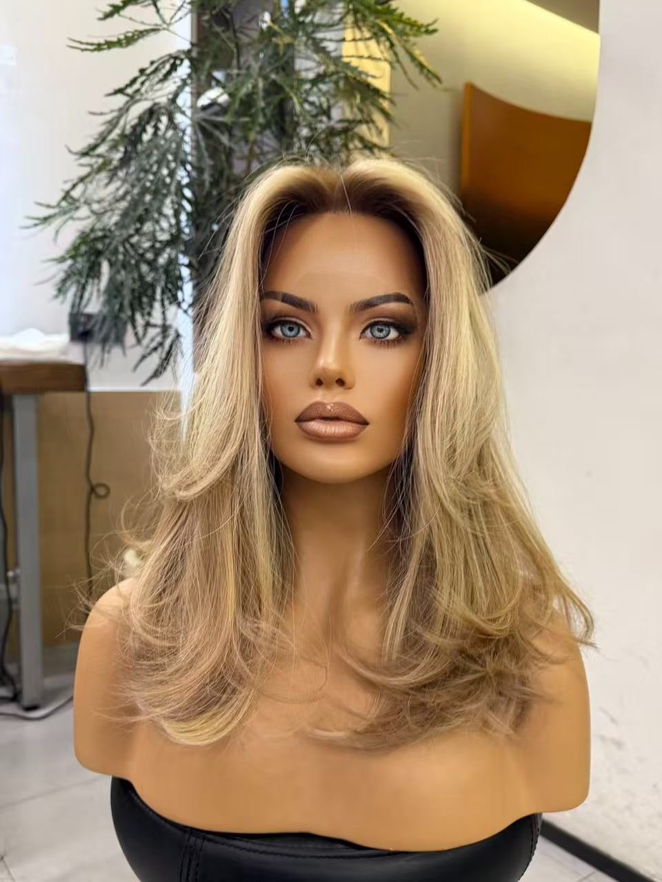 LAYLA | Sandy Blonde Balayage | Lace Top Wig