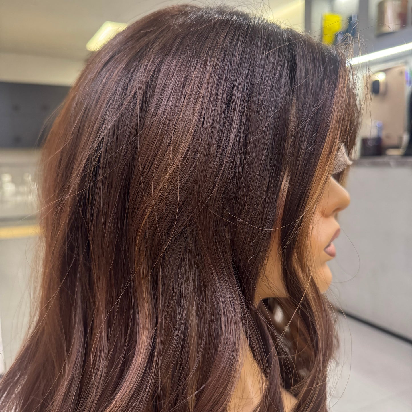 CHARLOTTE | 18” Caramel Money Piece | Glueless Mongolian Human Hair Wig