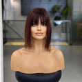 Elena | Topper-Hand-Tied Monofilament Base | Classic Auburn | 3"x6" | 14" | Light Volume