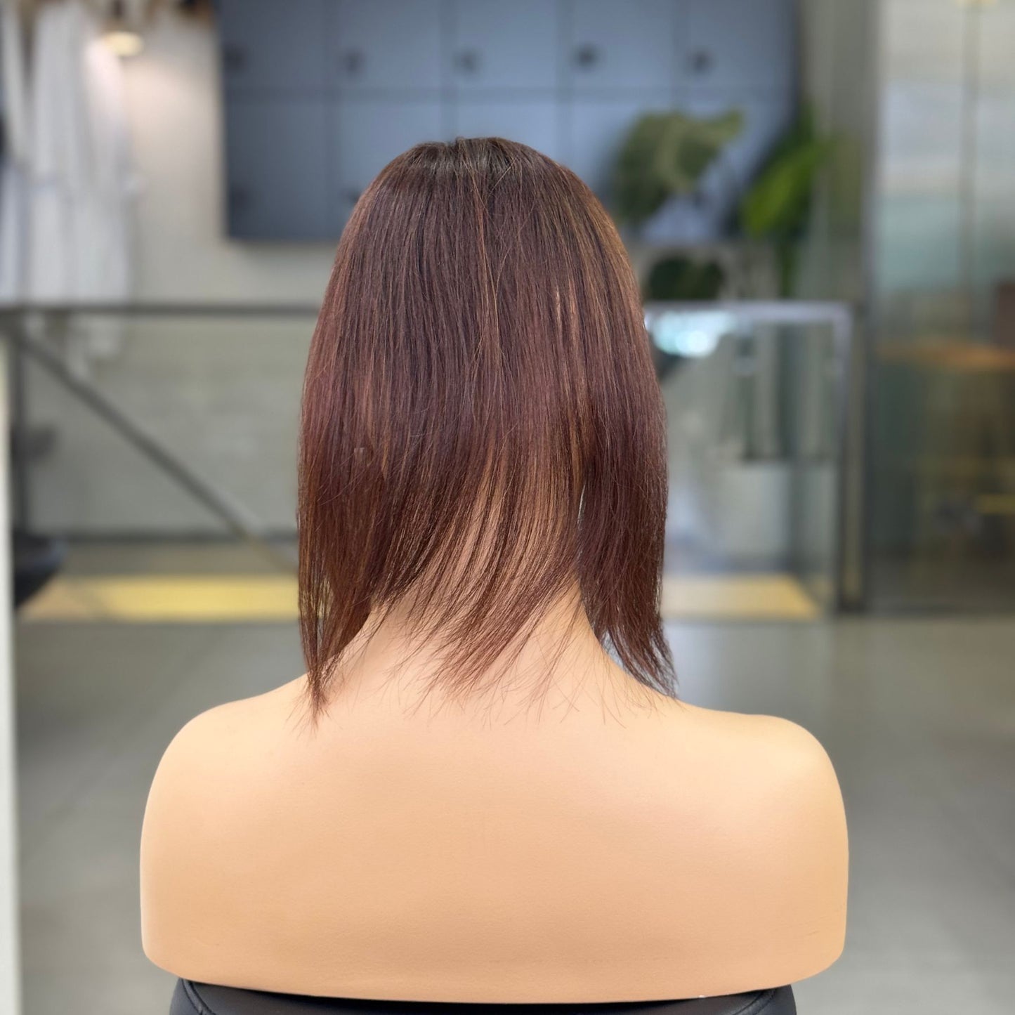 Elena | Topper-Hand-Tied Monofilament Base | Classic Auburn | 3"x6" | 14" | Light Volume