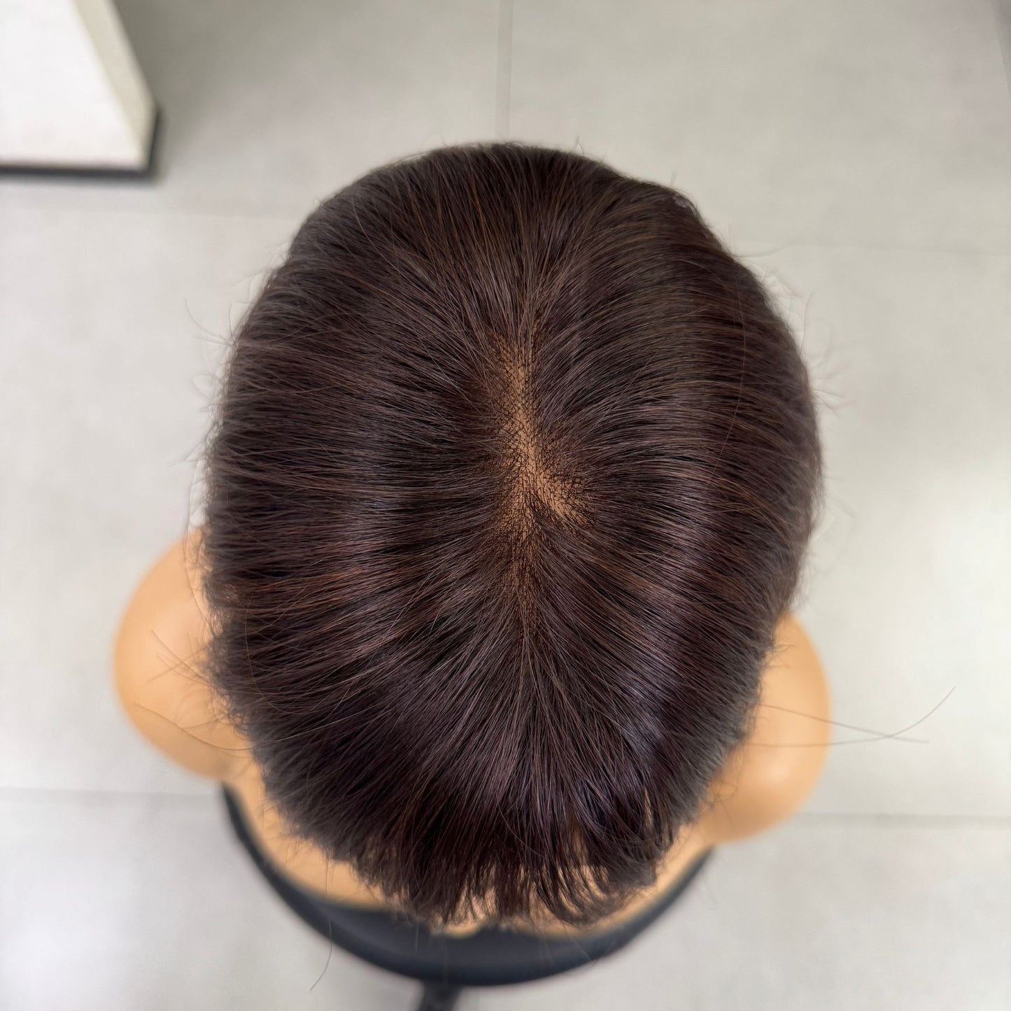 Elena | Topper-Hand-Tied Monofilament Base | Classic Auburn | 3"x6" | 14" | Light Volume