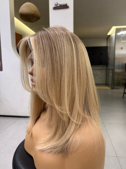 KRISS | Honey Cream Blonde with Natural Root | Signature Wig