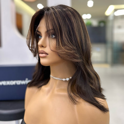 LACIE-Balayage Dark Brown Highlights (S/M) 16 дюймов