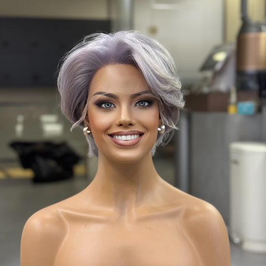 MERYL – Cool-Toned Pearl Silver Pixie with Razored Layers
