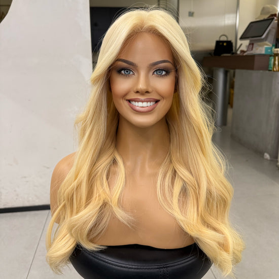 Nicole | 22" Level 9 Neutral Light Blonde | Diamond Lace Top Wig