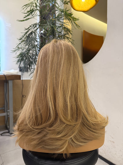 LAYLA | Sandy Blonde Balayage | Lace Top Wig