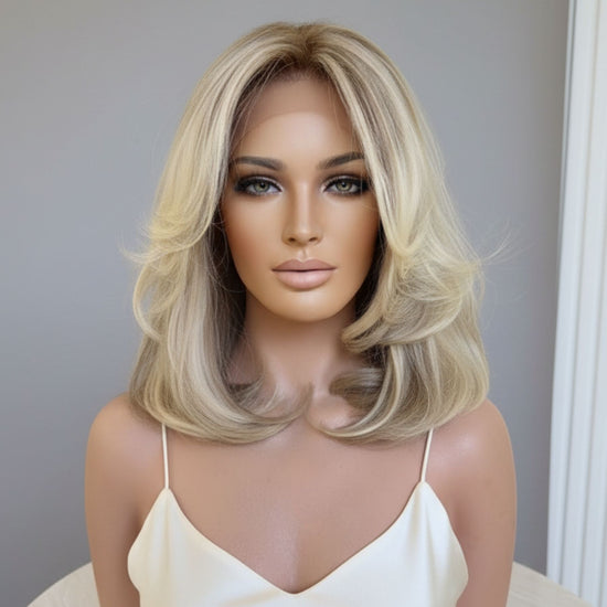 MILA | Sandy Bronde Balayage Layers | 13×6 HD Swiss Lace — Fine-Denier Mongolian