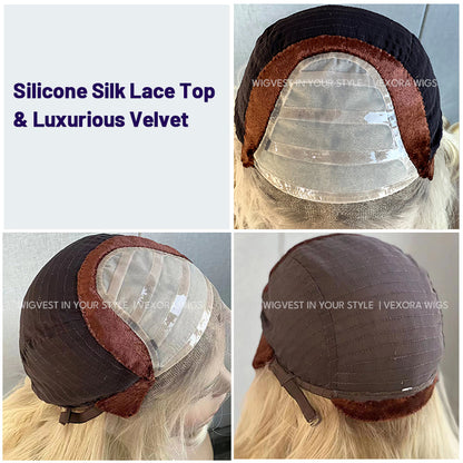 Taylor wig cap construction silicone silk lace top velvet ear tabs nape breathable